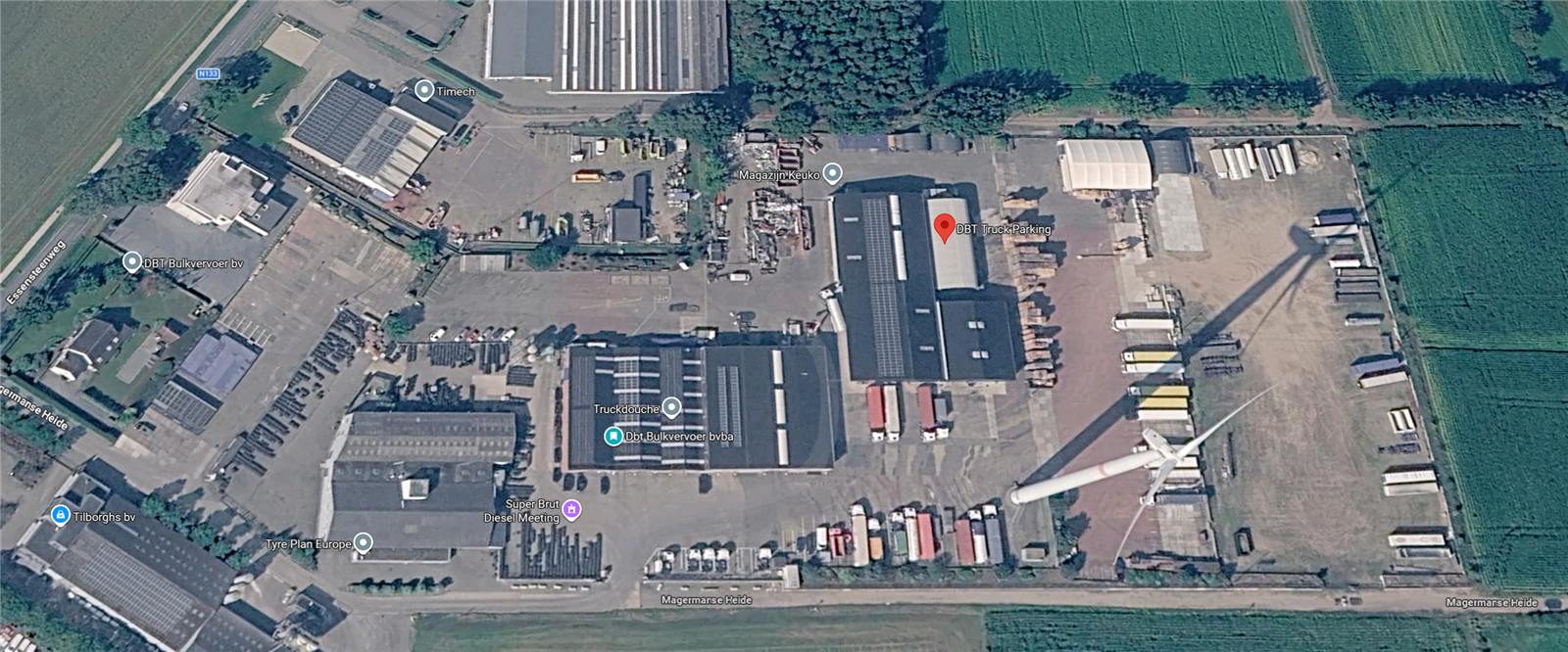 Map of the truck parking location